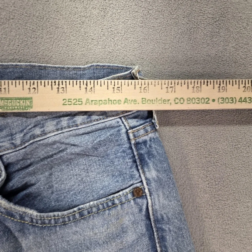 Levis 501 Jeans Mens Selvedge Blue Light Wash Slim Whiskers Thrashed‎ Fits 31x31